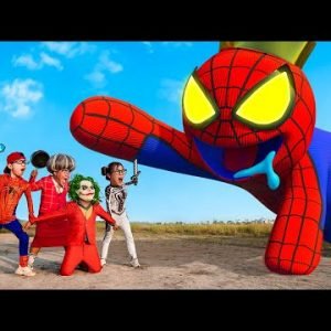 TEAM SPIDER-MAN VS Roblox Rainbow Friends (BLUE) Transformation & JOKER || Scary Teacher 3D IRL