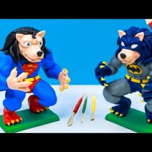 Lion man vs King kong Spider man mod Superheroes BatMan, SuperMan with clay 🧟 Polymer Clay Tutorial