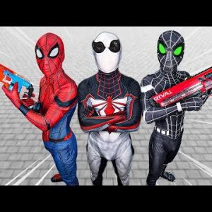 TEAM SPIDER-MAN Nerf War vs BAD GUY TEAM || Rescue The Police From JOKER ( Live Action )
