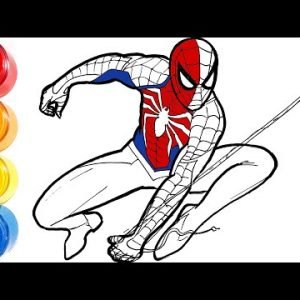 How to draw SPIDER-MAN Drawing and Coloring Pages | Tim Tim TV