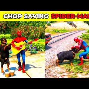 GTA V: CHOP SAVING SPIDER-MAN FROM VENOM 🥺| #shorts