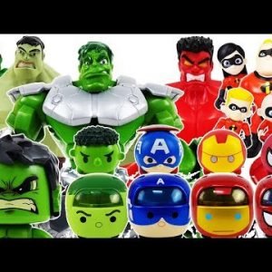 Marvel Villains vs Hulk & Avengers Battle! Go~! Spider Man, THor, Iron Man, Captain America, Thanos