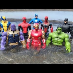Superheroes Avengers Figures, Spider-Man, Hulk, Thanos, Iron Man, Batman, Venom, Iron Spider