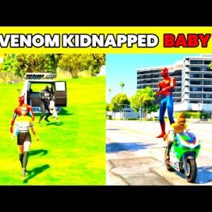 GTA V: VENOM KIDNAPPED BABY HIS SPIDER-MAN 😯| #shorts