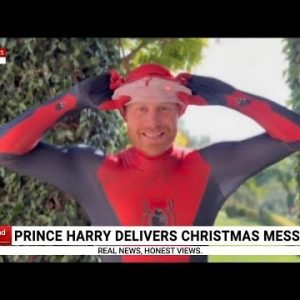 Prince Harry delivers Christmas message dressed as Spider-Man