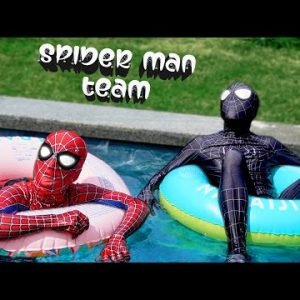 TEAM SPIDER-MAN In Real Life | Perfect Day In THE BIG HOUSE ( Swimming , Play Game , Fight Bad Guy )