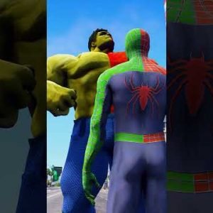 Big Red-Green Hulk VS Four Color Spider-Man #shorts