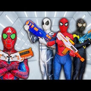 TEAM SPIDER-MAN Nerf War vs ALIEN SUPERHERO || NEW BAD-SUPERHERO ( Live Action , Fighting Bad Guys )