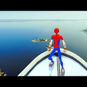 SPIDER-MAN PS4 Jumping Off The Tallest Building In Spider-Clan Suit (SPIDERMAN PS4)