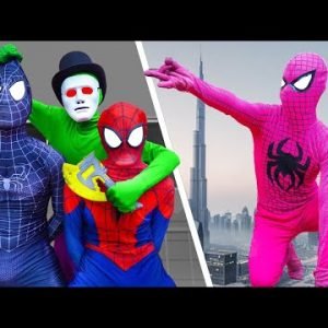 TEAM SPIDER-MAN In Real Life || GREEN PEARL Battle ( Parkour, Nerf War, Fighting Bad Guys )Animation
