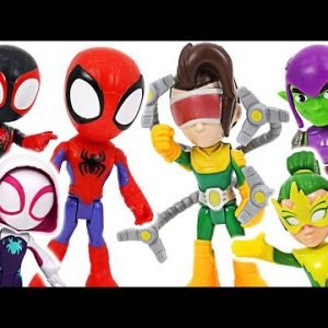 Marvel Spidey and His Amazing Friends Spider-Man VS villain Octopus! | DuDuPopTOY