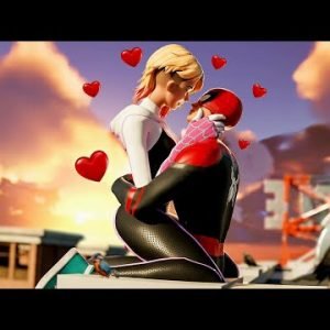 Spider-Gwen & Spider-Man’s KISS of ETERNAL LOVE.. Fortnite Chapter 4