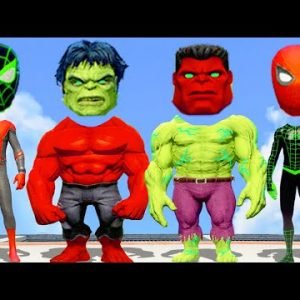 BODY SWAP POWER HERO | Hulk vs Red Hulk vs Spiderman vs Green Spiderman
