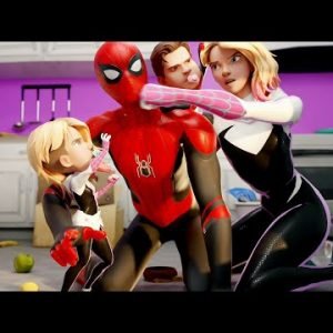 Spider-Gwen & Spider-Man’s FAMILY LIFE.. Fortnite Movie
