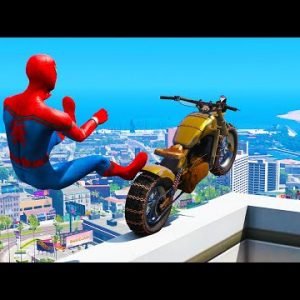 GTA 5 Spiderman Epic Jumps #43 – Spider-Man Stunts & Fails, Gameplay