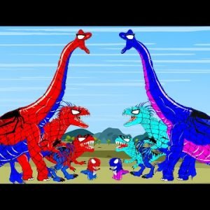 EVOLUTION OF SPIDERMAN BRACHIOSAURUS vs SPIDER T-REX: Most Dramatic T-rex Chase| Jurassic Fan Movie