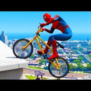 GTA 5 Spiderman Epic Jumps #45 – Spider-Man Stunt & Fails, Gameplay