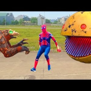 Spider-man Avengers Team Racing Challenge with Superheroes Captain America, Batman, Black Adam, Thor