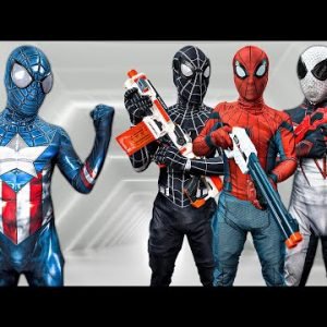 TEAM SPIDER-MAN Nerf War vs ALIEN SUPERHERO || NEW GUY Is GOOD HERO ?? ( Live Action )