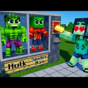 Monster School : Spider Man Baby Zombie and Hulk – Funny Story  (Minecraft Animation)