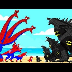 Team BATMAN GODZILLA’S  vs Team SPIDER BRACHIOSAURUS : Who Is The Next King Of Monsters?