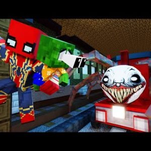 Monster School : Spider Man Rescue Baby Zombie, Fight With Choo-choo Charles (Minecraft Animation)