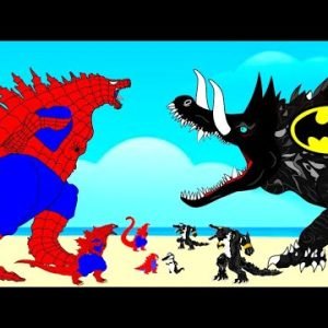 Evolution Of SPIDER GODZILLA vs Evolution Of BATMAN CROCOZILLA : Who Is The King Of Monsters?