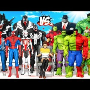 TEAM SPIDER-MAN & TEAM VENOM Join Forces To Attack TEAM HULK | Wife is arrested – EPIC BATTLE