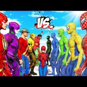 TEAM SPIDER-MAN “Defeated” TEAM FLASH | Saved Spider-Girl (Mary Jane) – EPIC SUPERHEROES WAR