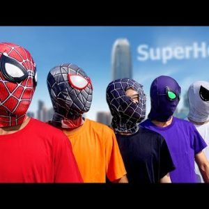 PRO 5 SUPERHERO TEAM || Hey Spider-Man , Go To Trainning Nerf Gun !!! ( Funny Action Real Life )