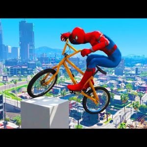 GTA 5 Spiderman Epic Jumps #51 – Spider-Man Stunts & Fails Ragdolls Gameplay