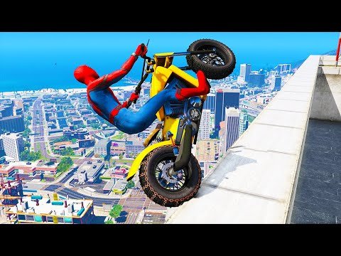 GTA 5 Spiderman Epic Jumps #52 – Spider-Man Stunts & Fails Ragdolls Gameplay