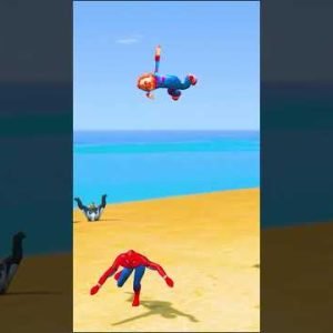 Spider-Man Rescues Venom from the Sand in GTA V #shorts