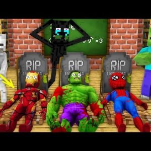 SuperHero Monster School: RIP Superheroes – RIP Spider Man Hulk Iron Man – Minecraft Animation