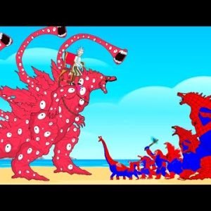 Evolution Of GODZILLA EARTH TRAIN EATER vs SPIDER DINOSAURS, SHARKZILLA, KONG | Animation Skill