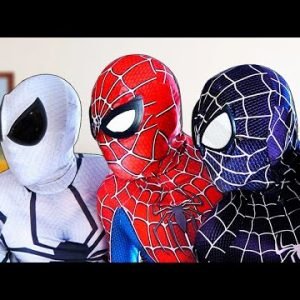 TEAM SPIDER-MAN IN REAL LIFE || Mansion Battle Story ( Nerf Gun War , Parkour , Swimming … )