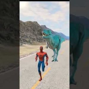 Spider man vs dinosaur