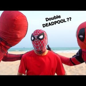 5 SPIDER-MAN Bros vs Double DEADPOOL ( Red Lost On The Beach ) || Comedy Video