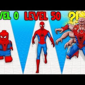 SuperHero Monster School: Spider Man Run – Into the Spider-Verse Run Gameplay – Minecraft Animation