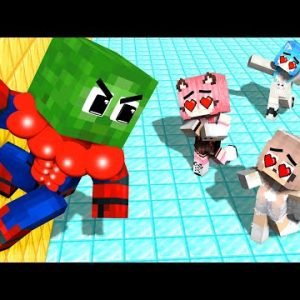 Monster School : BABY ZOMBIE ACROSS THE SPIDER-VERSE HIDDEN STORY – Minecraft Animation