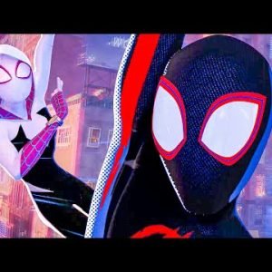 Spider-Man: Across the Spider-Verse Movie Clip – Gwen & Miles Swinging Around (2023)