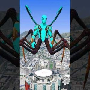 FRANKLIN Become 8 LEG SPIDERMAN And KILL EVIL SPIDER KAIJU In Gta 5 #shorts  #gta5