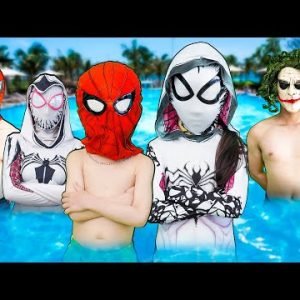 TEAM SPIDER MAN vs NEW BAD HERO || SPECIAL LIVE ACTION STORY – ONE DAY of KID SPIDER MAN