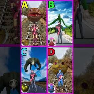 A,B,C,D Spider man vs Angry Pacman Game Over 05 #shorts
