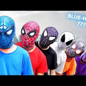 PRO 6 SPIDER-MAN Team || BLUE is New Color SuperHero ??? ( Comedy Action Real Life ) by FLife TV