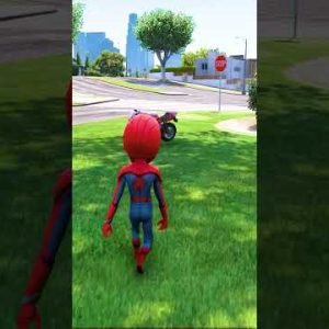 GTA V – SPIDER-MAN GIFTS HIS BABY A SUPERBIKE 😍😍 #shorts