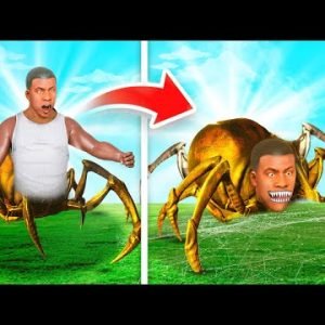 Human to GIANT SPIDER In GTA 5!