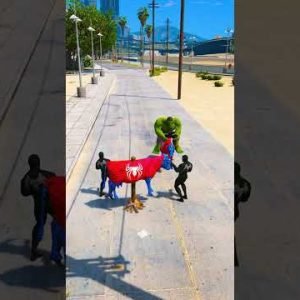 GTA V HULK SAVING SPIDER-COW FROM VENOM 🥺| #shorts