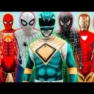 TEAM SPIDER-MAN vs BAD GUY TEAM || The Battle of GREEN RANGER, DEADPOOL, IRON MAN ( Live Action )