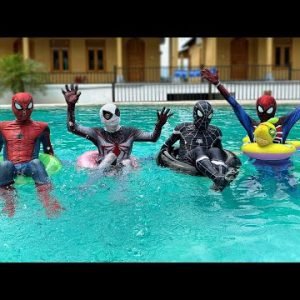 Spider-Man Party On The Beach || PRO 4 SUPERHERO BATTLE CAMP by FLife vs